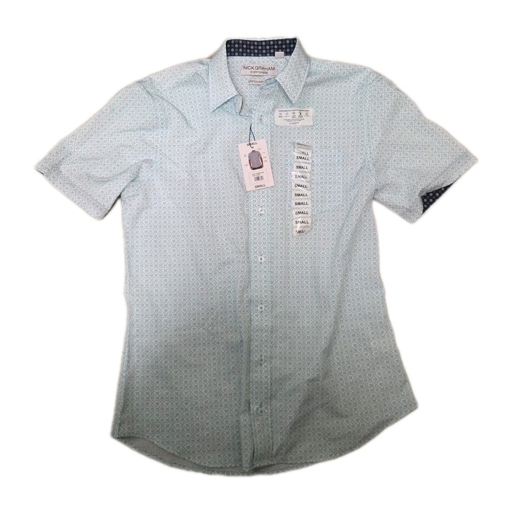Nick‎ Graham Mens Button Up Top Small